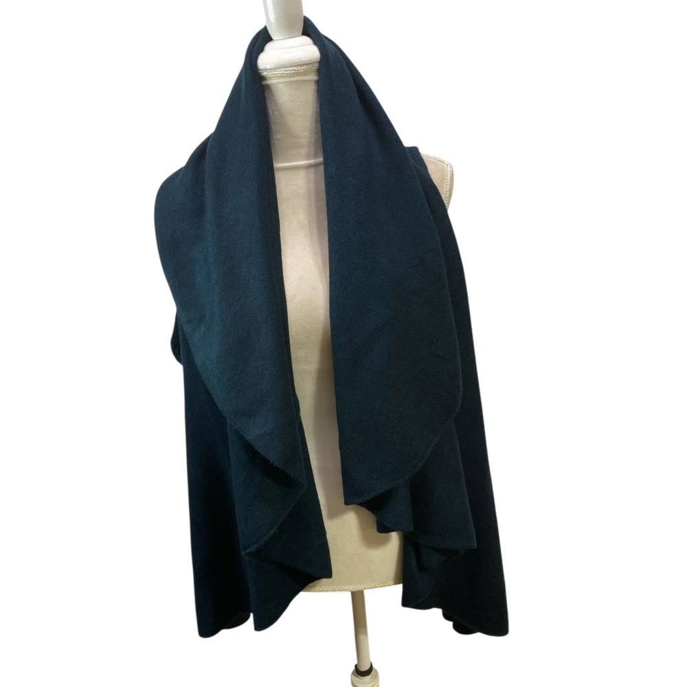 MOTH Cardigan Duster‎ Vest Blue ONE Sz Open Front Lagenlook Drape Shawl Boho